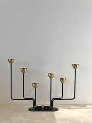 Ystad Metall 6-armed Candelabra Brass by Gunnar Ander