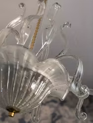 Mid-Century Modern Orrefors Crystal Chandelier. 1940's.