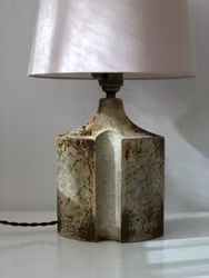 Søholm Speckled Ceramic Table Lamp model 1219 by Haico Nietzsche. 1970s.