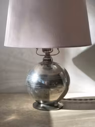 GAB Pewter Art Deco Table Lamp