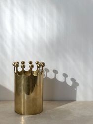 Skultuna Brass Vase 'Kronvas' design by Pierre Forssell