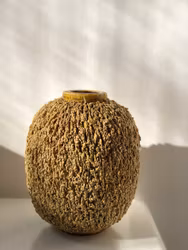Gunnar Nylund trio Mustard Chamotte Vase