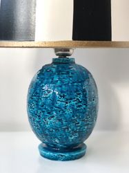 Gunnar Nylund Blue "Chamotte" Stoneware Table Lamp