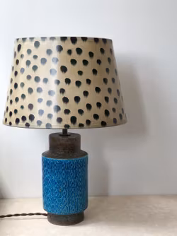 Bitossi Turquoise Ceramic Table Lamp
