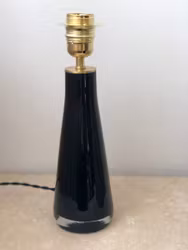 Orrefors Table Lamp Black Thick Glass