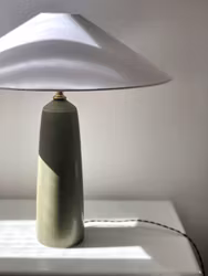 Palshus Green Stoneware Table Lamp. 1960s.