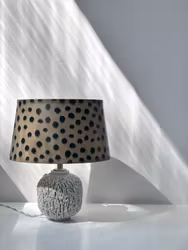 Gunnar Nylund Cream Colored "Chamotte" Table Lamp. 1940s.