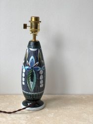 Midcentury Colorful Ceramic Lamp by Tilgman Keramik, 1960s.