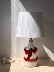 Holmegaard "Flame" Table Lamp. 1970s.