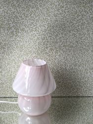 Murano Glass Pink Mushroom Table Lamp, 1970s