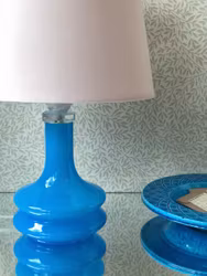 Fagerhult Turqoise Glass Table Lamp by Gert Nyström