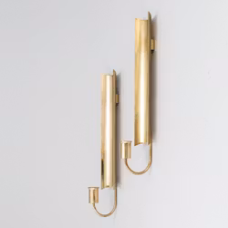 Pair of Brass Wall Candlesticks, Reflex by Pierre Forsell for Skultuna