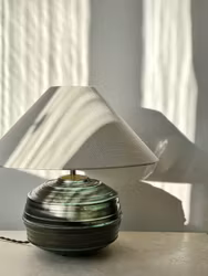 Upsala-Ekeby Art Deco Stoneware Table Lamp by Anna-Lisa Thomson. 1930s.
