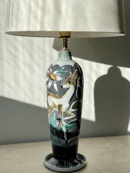 Colorful Large Ceramic Table Lamp by Tilgmans Keramik, 1960s.