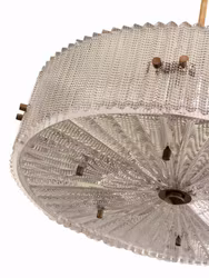 Orrefors Large Crystal Panel Pendant by Carl Fagerlund