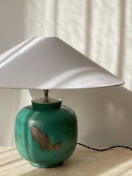 Gustavsberg Art Deco Table Lamp "Argenta" by Wilhelm Kåge. 1940s.