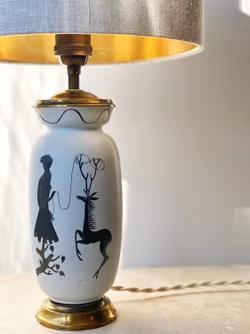 Stig Lindberg 'Grazia' Stoneware Lamp by Gustavsberg, 1950's.