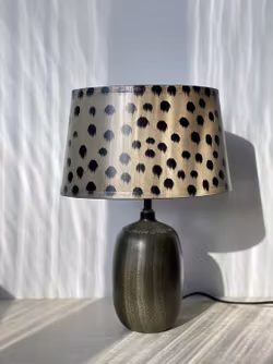 Agne Aronsson Vintage Brown-Green Ceramic Table Lamp. 1960s.