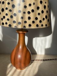 Gunnar Nylund Organic Formed, Brown Table Lamp for Rörstrand. 1950s.
