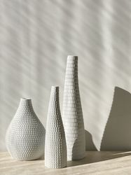 Stig Lindberg set of 3x 'Reptil' Ceramic Vessels by Gustavsberg, 1953.
