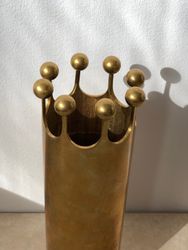 Skultuna Brass Vase 'Kronvas' design by Pierre Forssell