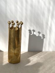 Skultuna Brass Vase 'Kronvas' design by Pierre Forssell