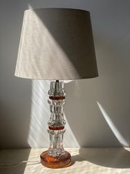 Stacked Crystal Lamp, attributed to Orrefors. 1960s.