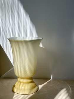 Yellow Murano Bell Formed Table Lamp. 1970s.
