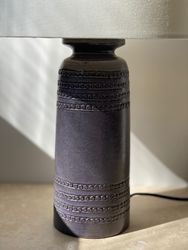 Bitossi Brown Ceramic Table Lamp. 1960s.