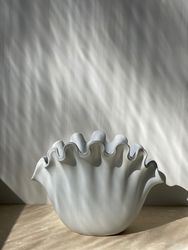 Wilhelm Kåge Shell Formed Vase 'Våga' by Gustavsberg.