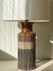 Bitossi Ceramic Table Lamp for Bergboms. 1960s.