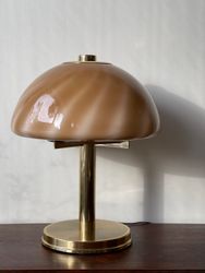 Large Mushroom Swirl Table Lamp. 1970s.