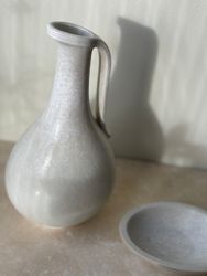 Gunnar Nylund set of Ceramic Vessel and small plate for Rörstrand.
