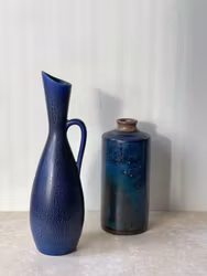 Stålhane set of Blue Stoneware Vessels for Rörstrand. 1950s.