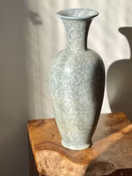 Gunnar Nylund Speckled Blue Stoneware Vase. 1940s.