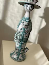 Björn Wiinblad Green Figurine. 1980s.