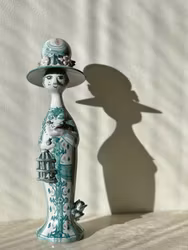 Björn Wiinblad Green Figurine. 1980s.