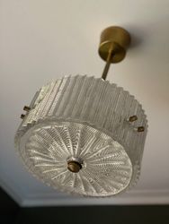 Orrefors Small Mid-Century Circular Pendant. 1960's.