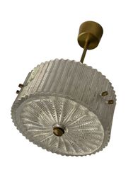 Orrefors Small Mid-Century Circular Pendant. 1960's.