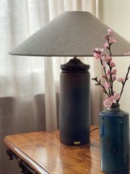 Stålhane Brown Stoneware Table Lamp for Rörstrand. 1950s.