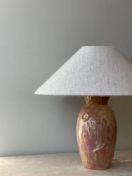Upsala-Ekeby Art Deco Stoneware Table Lamp. 1930s.