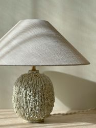 Gunnar Nylund "Chamotte" Mint Table Lamp for Rörstrand
