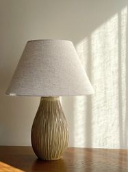 Greta Runeborg Stoneware Table Lamp for Upsala-Ekeby. 1940s.