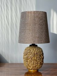 Gunnar Nylund Stoneware Table Lamp "Chamotte" for Rörstrand. 1940's.