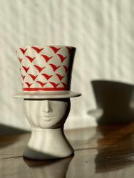 Lisa Larson Stoneware Face Vase by Höganäs