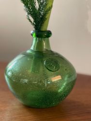 Green Glass Vases by Boda, 1970s.
