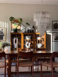 Murano Chandelier 4-tier Tubular Prisms. 1970's.