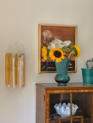 Pair of Murano Wall Lamps 'CLASSIC' Stripe