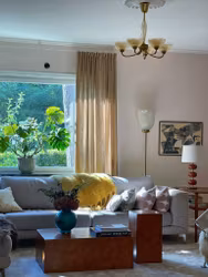 Orrefors 5-armed Chandelier with textured glass shades