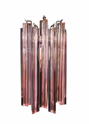 Pair of Murano Wall Lamps 'CLASSIC' Pink